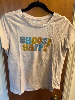 Old Navy Women’s "Choose Happy" Graphic Tee - Tan